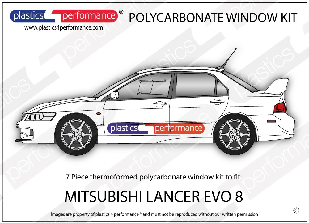 P4P Lancer Evolution ポリカーボネートウインドウ