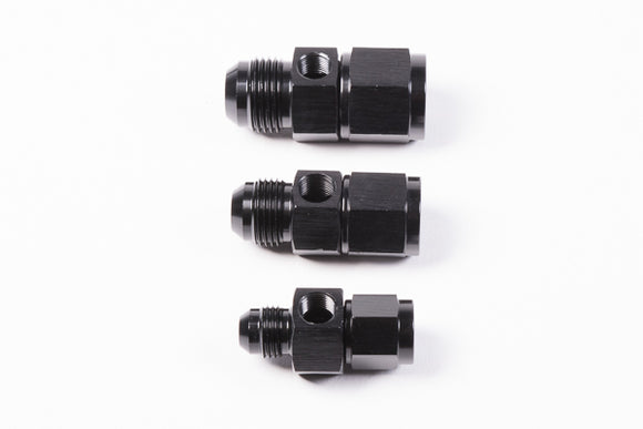 Radium Engineering インラインAN to 1/8NPTメスフィッティング（センサー/ゲージ用アダプター）