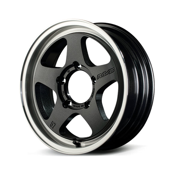 RAYS gramLIGHTS 57FR-X wheel in Glass Black / Rim DC (6AZ)