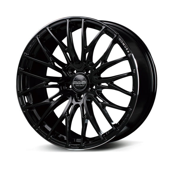 RAYS HOMURA 2x10BD wheel in Black / Rim Edge DMC (B9J)