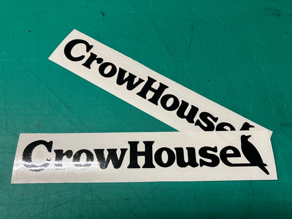 Crow House reissue sticker, black