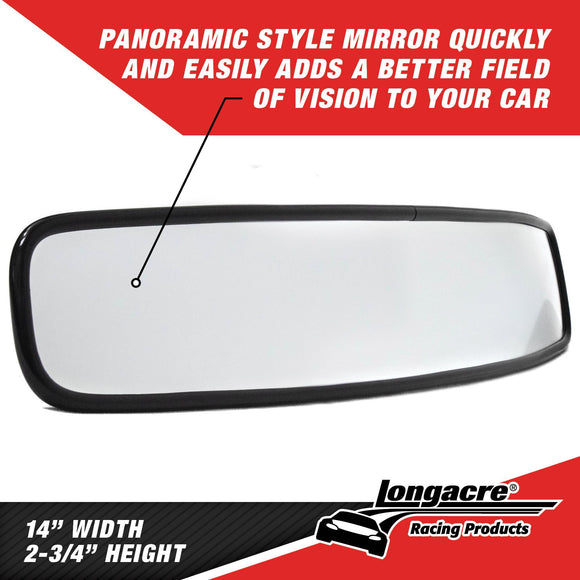 Longacre 52-22535 14" Wide Angle Mirror Kit - Short Brackets