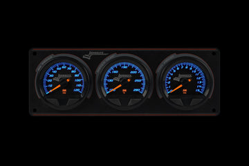Longacre 52-44562 SMi™ Elite Waterproof Gauge Panel, 3 Gauge Oil Pressure/Wate