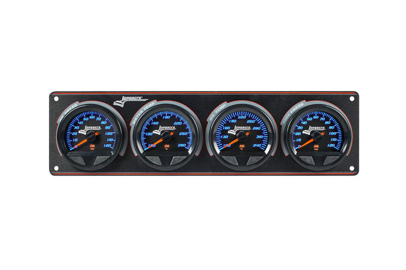 Longacre 52-44567 SMi™ Elite Waterproof Gauge Panel, 4 Gauge Oil Pressure/Wate