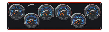 Longacre 52-44571 SMi™ Elite Waterproof Gauge Panel from Longacre, 6 Gauge Oil