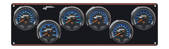 Longacre 52-44571 SMi™ Elite Waterproof Gauge Panel from Longacre, 6 Gauge Oil