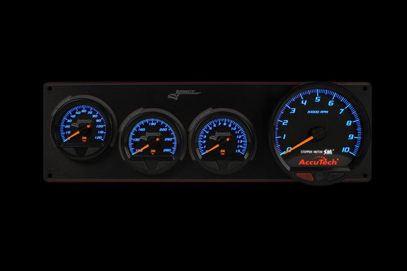 Longacre 52-44574 SMi™ Elite Waterproof Gauge Panel, 3 Gauge Oil Pressure/Wate