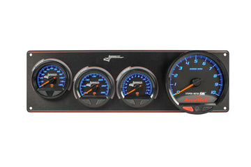 Longacre 52-44574 SMi™ Elite Waterproof Gauge Panel, 3 Gauge Oil Pressure/Wate