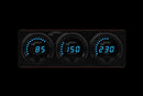 Longacre 52-44661 Digital Elite LED Waterproof Gauge Panel, 3 Gauge Oil Pressu