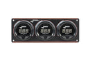 Longacre 52-44661 Digital Elite LED Waterproof Gauge Panel, 3 Gauge Oil Pressu
