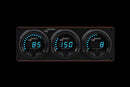 Longacre 52-44662 Digital Elite LED Waterproof Gauge Panel, 3 Gauge Oil Pressu