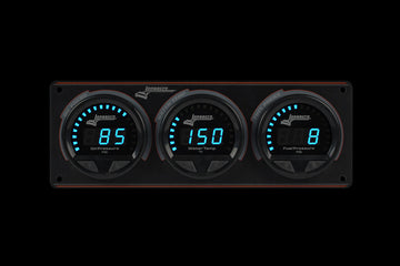 Longacre 52-44662 Digital Elite LED Waterproof Gauge Panel, 3 Gauge Oil Pressu