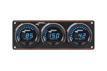Longacre 52-44665 Digital Elite LED Waterproof Gauge Panel from Longacre, 3 Ga