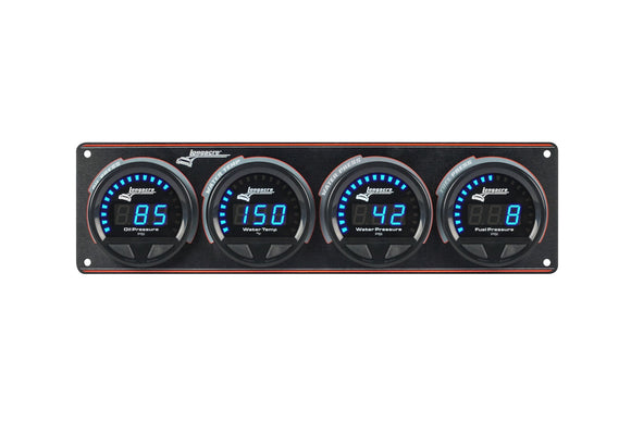 Longacre 52-44668 Digital Elite LED Waterproof Gauge Panel from Longacre, 4 Ga