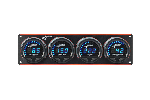 Longacre 52-44669 Digital Elite LED Waterproof Gauge Panel from Longacre, 4 Ga