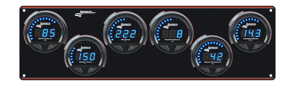 Longacre 52-44671 Digital Elite LED Waterproof Gauge Panel from Longacre, 6 Ga