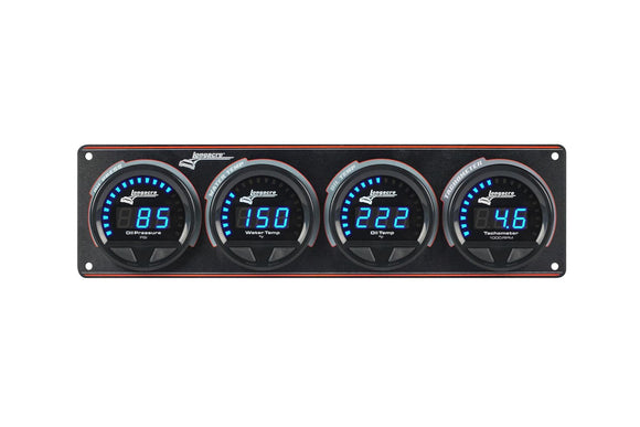 Longacre 52-44673 Digital Elite LED Waterproof Gauge Panel from Longacre, 3 Ga