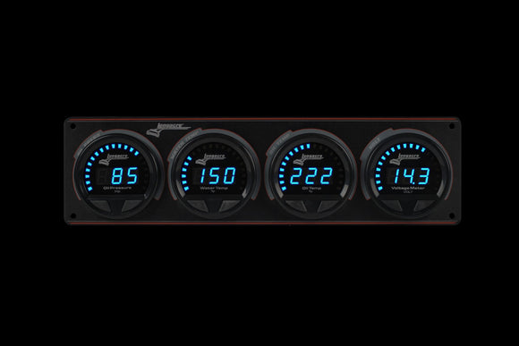 Longacre 52-44862 Digital Elite LED Waterproof Gauge Panel from Longacre, 4 Ga