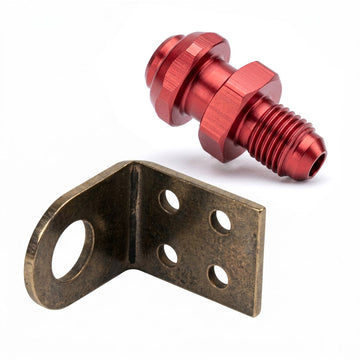 Longacre 52-45288 #4 Brake Line Frame Fitting w/ Tab & Nut