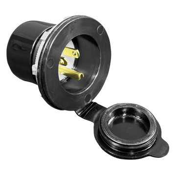 Longacre 52-45661 Flanged Remote Outlet - Black