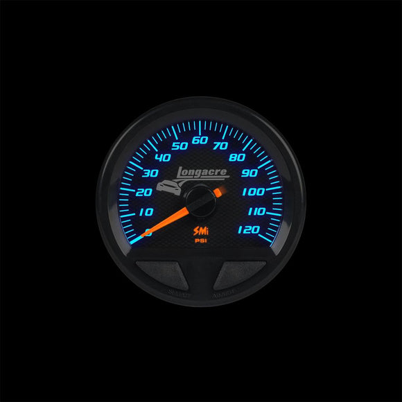 Longacre 52-46743 SMi™ Elite Waterproof Gauges, Fuel Pressure 0-120 psi, Senso