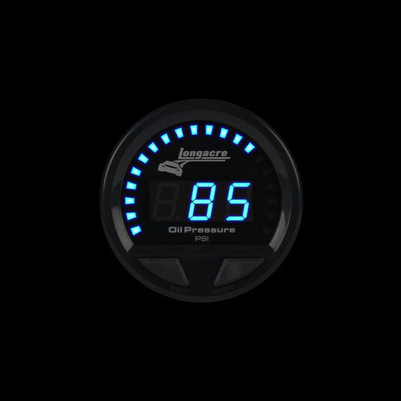 Longacre 52-46857 Digital Elite LED Waterproof Gauges, Oil Pressure 0-120 psi,
