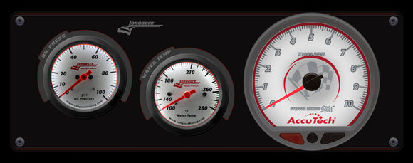 Longacre 52-46906 Sportsman™ Elite 2 Gauge Panel w/Tach Oil Pressure, Water Te