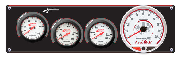 Longacre 52-46907 Sportsman™ Elite 3 Gauge Panel w/Tach Oil Pressure, Water Te