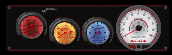 Longacre 52-46909 Sportsman™ Elite 3 Gauge Panel w/Tach Oil Pressure, Water Te