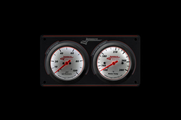 Longacre 52-46912 Sportsman™ Elite 2 Gauge Panel Oil Pressure, Water Temperatu