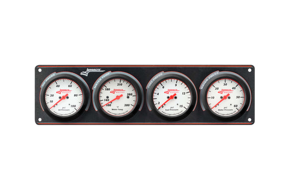 Longacre 52-46917 Sportsman™ Elite 4 Gauge Panel Oil Pressure, Water Temperatu