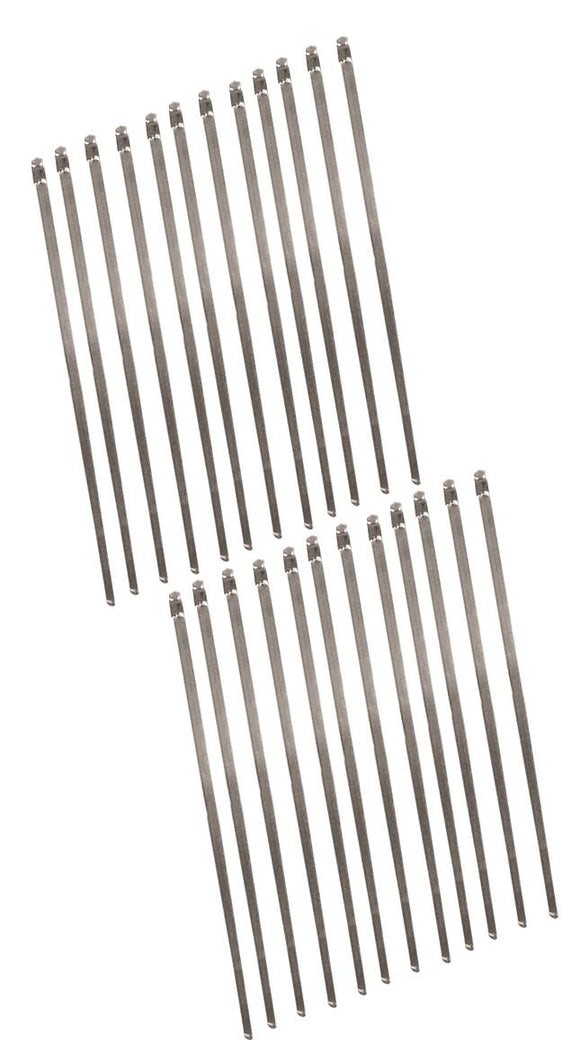 Longacre 52-47845 Stainless Steel Header Wrap Locking Ties - 14" - package 12