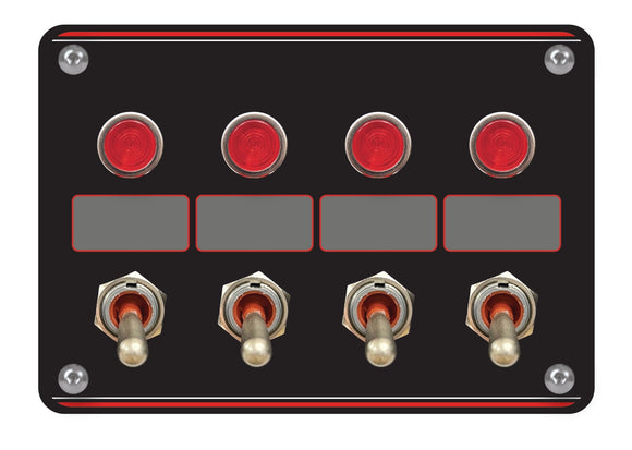 Longacre 52-48865 Elite Switch Panel - 4 ACC With Lights