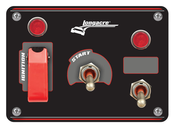 Longacre 52-48966 Elite Switch Panel - Starter/Ignition/1 ACC With Lights & Fl