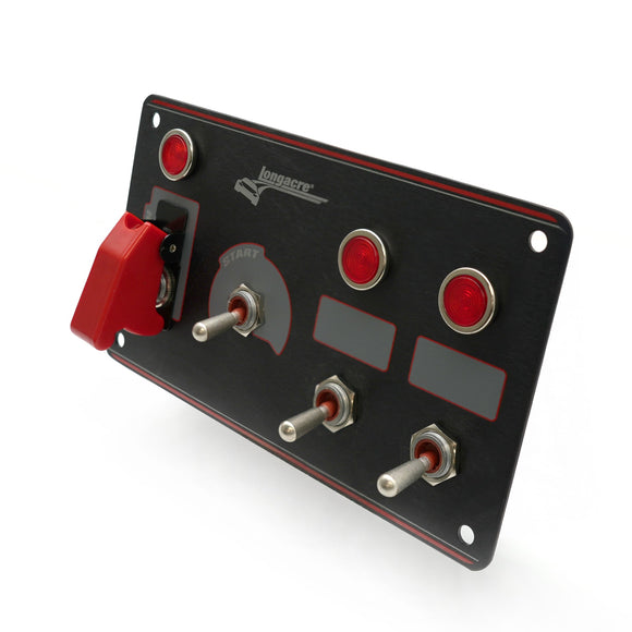 Longacre 52-48967 Elite Switch Panel - Starter/Ignition/2 ACC With Lights & Fl