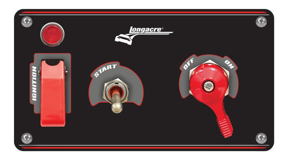 Longacre 52-48971 Elite Switch Panel - Toggle Starter/Ignition With Lights, Fl