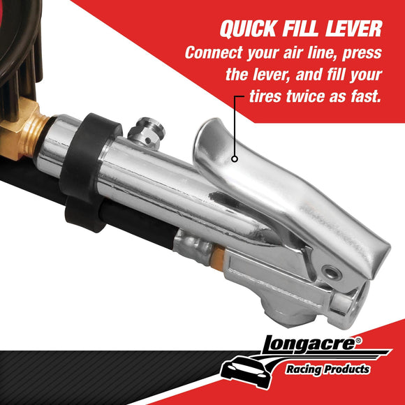 Longacre 52-52008 Liquid Filled 2½" GID Quick Fill Tire Gauge 0-60 psi