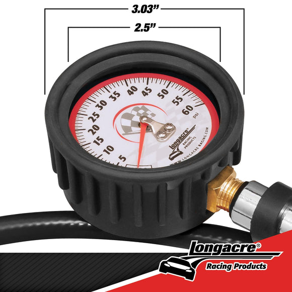 Longacre 52-52009 Deluxe 2½" GID Quick Fill Tire Gauge 0-60 psi