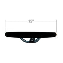 Longacre 52-56797 Suede Dished Steering Wheel - 15" Black