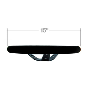 Longacre 52-56797 Suede Dished Steering Wheel - 15" Black