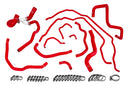 HPS シリコンラジエーター＆ヒーターホースキット Mazda Mazdaspeed 3 2.3L Turbo 2007-2009用-3