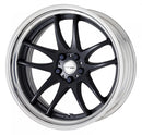 WORK EMOTION CR 2P — Matte Black (MBL), Deep Concave. WORK's 20 inch STEP RIM wheel, shown as a finish reference for 19 inch STEP RIM.