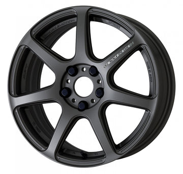 WORK EMOTION T7R — Mat Carbon (MGM), SEMI taper. WORK's 17 inch NORMAL wheel, shown as a finish reference for 15 inch NORMAL.