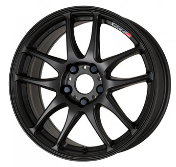 WORK EMOTION CR Kiwami — Matte Black (MBL), SEMI taper. WORK's 18 inch NORMAL wheel, shown as a finish reference for 16 inch NORMAL.