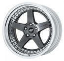 WORK ZISTANCE W5S — Brilliant Silver Black (BSB), 19 inch, 3-piece STEP RIM. WORK factory photo.