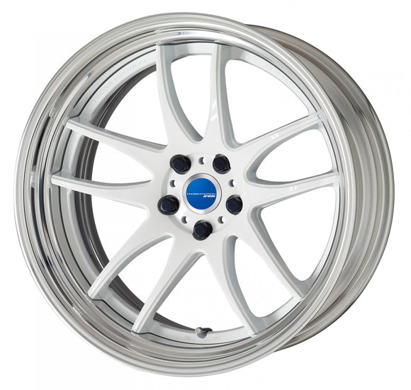 WORK EMOTION CR 2P — White (WHT), Deep Concave. WORK's 20 inch STEP RIM wheel, shown as a finish reference for 19 inch STEP RIM.
