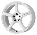 WORK EMOTION T5R — Ice White (ICW), MIDDLE taper. WORK's 19 inch NORMAL wheel, shown as a finish reference for 18 inch NORMAL.