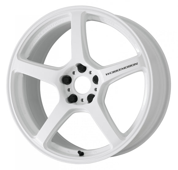 WORK EMOTION T5R — Ice White (ICW), MIDDLE taper. WORK's 19 inch NORMAL wheel, shown as a finish reference for 18 inch NORMAL.