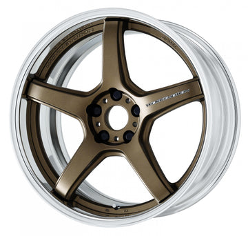 WORK EMOTION T5R 2P — Ashed Titanium (AHG), Middle Concave. WORK's 19 inch FULL REVERSE wheel, shown as a finish reference for 19 inch STEP RIM.