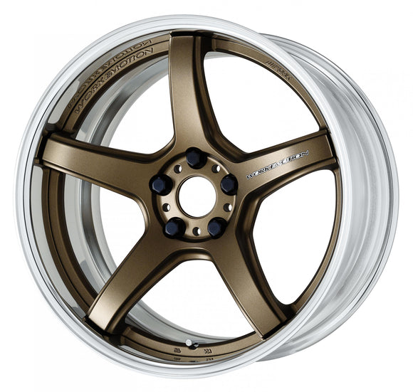 WORK EMOTION T5R 2P — Ashed Titanium (AHG), Deep Concave. WORK's 19 inch FULL REVERSE wheel, shown as a finish reference for 18 inch FULL REVERSE.